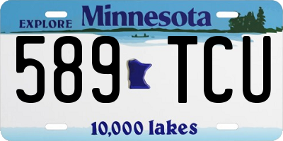 MN license plate 589TCU