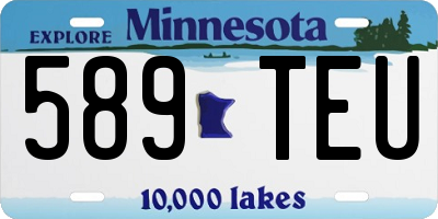 MN license plate 589TEU