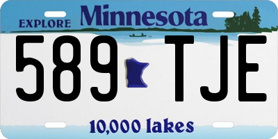 MN license plate 589TJE