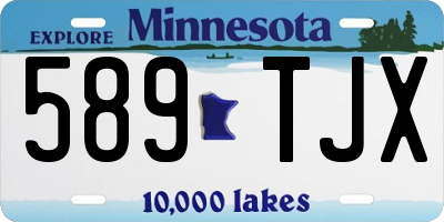 MN license plate 589TJX