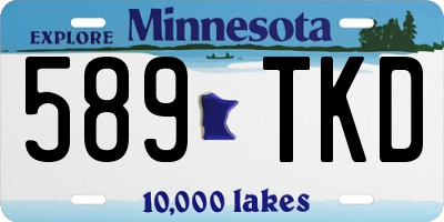 MN license plate 589TKD