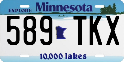 MN license plate 589TKX