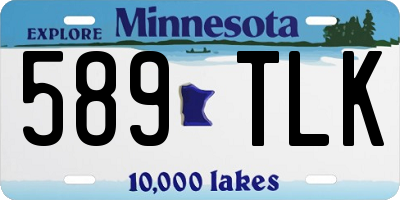 MN license plate 589TLK