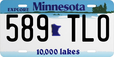 MN license plate 589TLO