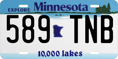 MN license plate 589TNB