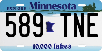 MN license plate 589TNE