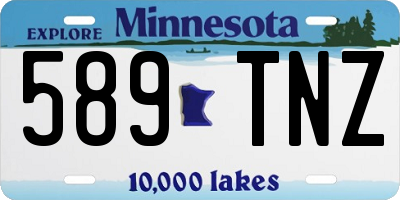 MN license plate 589TNZ