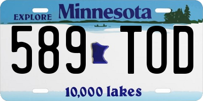 MN license plate 589TOD