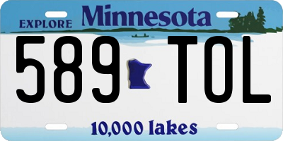 MN license plate 589TOL