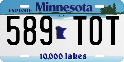 MN license plate 589TOT
