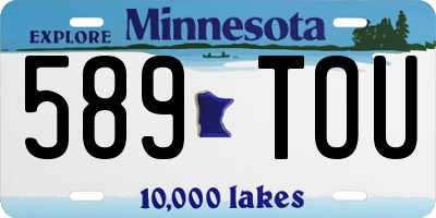 MN license plate 589TOU