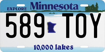 MN license plate 589TOY