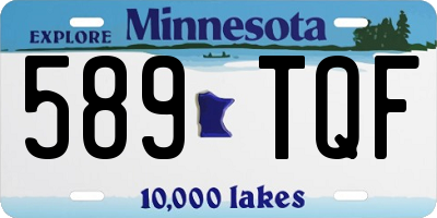 MN license plate 589TQF