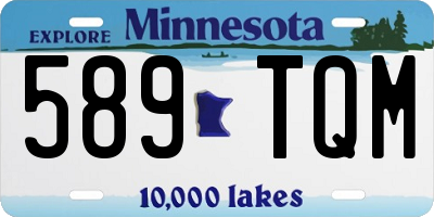 MN license plate 589TQM