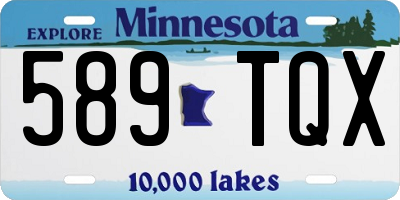 MN license plate 589TQX