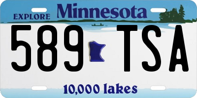 MN license plate 589TSA