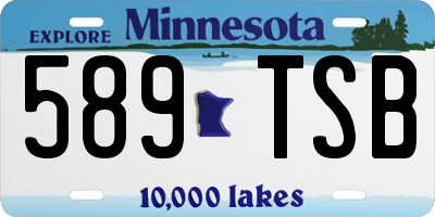 MN license plate 589TSB
