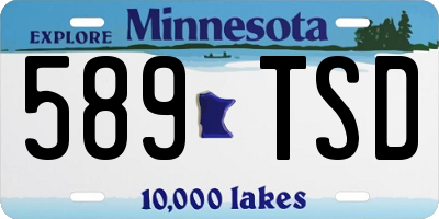 MN license plate 589TSD
