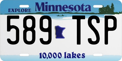 MN license plate 589TSP