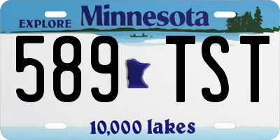 MN license plate 589TST