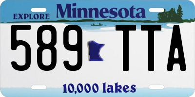 MN license plate 589TTA