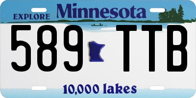 MN license plate 589TTB