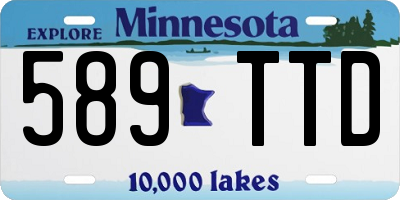 MN license plate 589TTD
