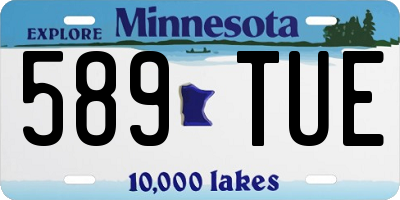 MN license plate 589TUE
