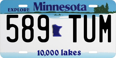MN license plate 589TUM