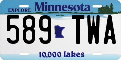 MN license plate 589TWA