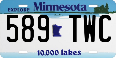 MN license plate 589TWC