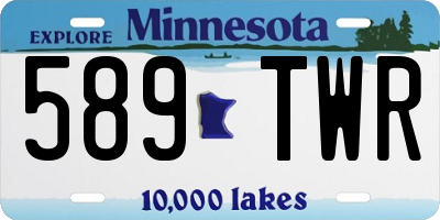 MN license plate 589TWR