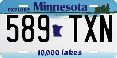 MN license plate 589TXN