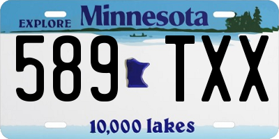 MN license plate 589TXX