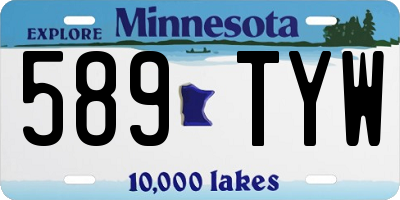 MN license plate 589TYW