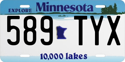 MN license plate 589TYX