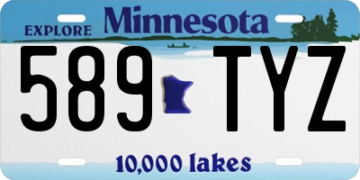 MN license plate 589TYZ