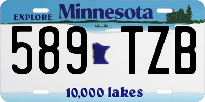 MN license plate 589TZB
