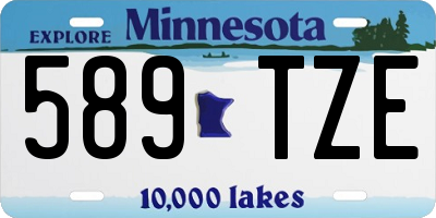 MN license plate 589TZE