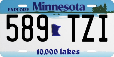 MN license plate 589TZI