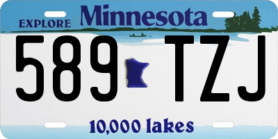 MN license plate 589TZJ