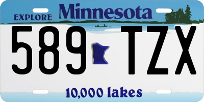 MN license plate 589TZX