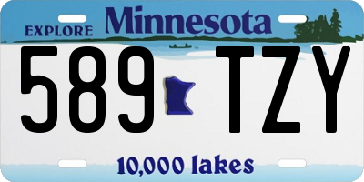 MN license plate 589TZY