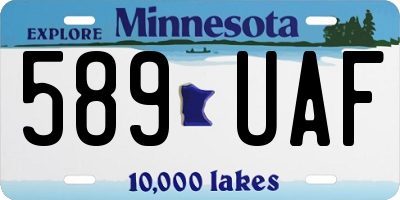 MN license plate 589UAF