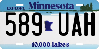 MN license plate 589UAH