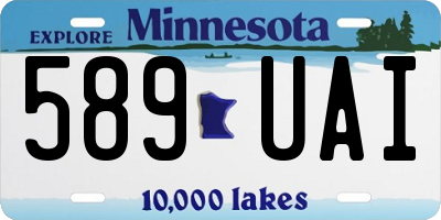 MN license plate 589UAI