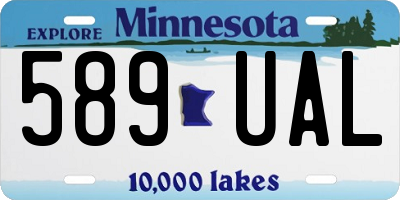 MN license plate 589UAL