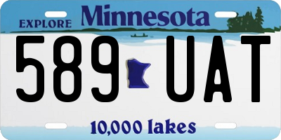 MN license plate 589UAT