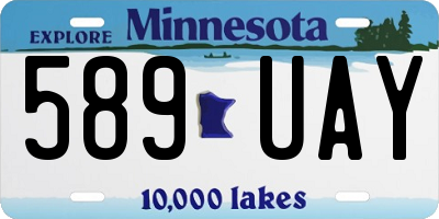 MN license plate 589UAY