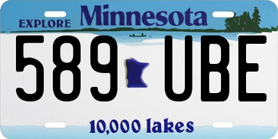 MN license plate 589UBE
